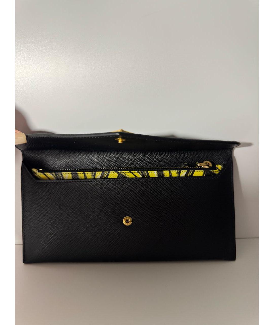 PRADA Черный кожаный кошелек, фото 7
