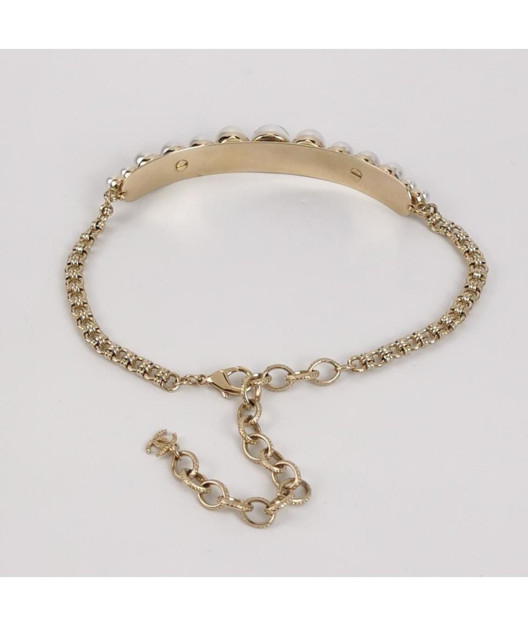 CHANEL Золотое металлическое колье, фото 3