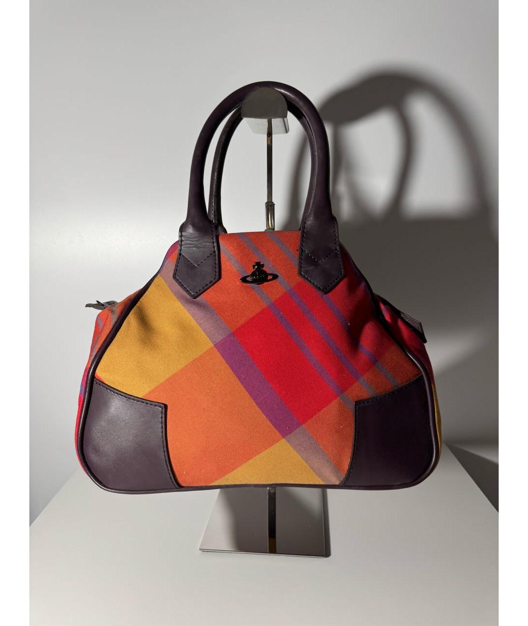 VIVIENNE WESTWOOD Мульти тканевая сумка с короткими ручками, фото 9