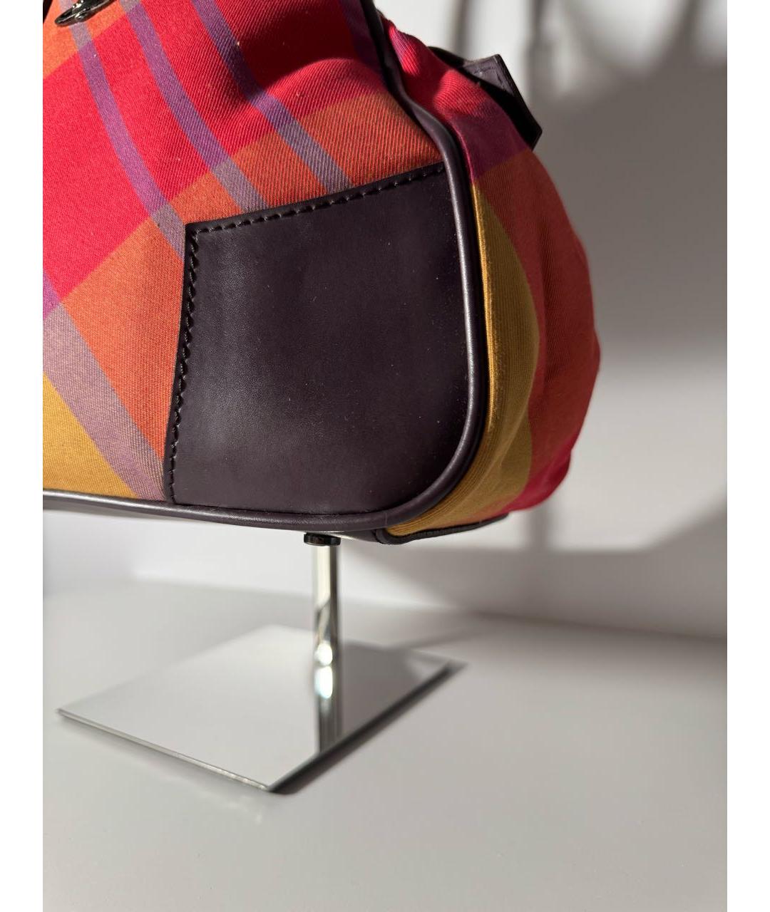 VIVIENNE WESTWOOD Мульти тканевая сумка с короткими ручками, фото 3