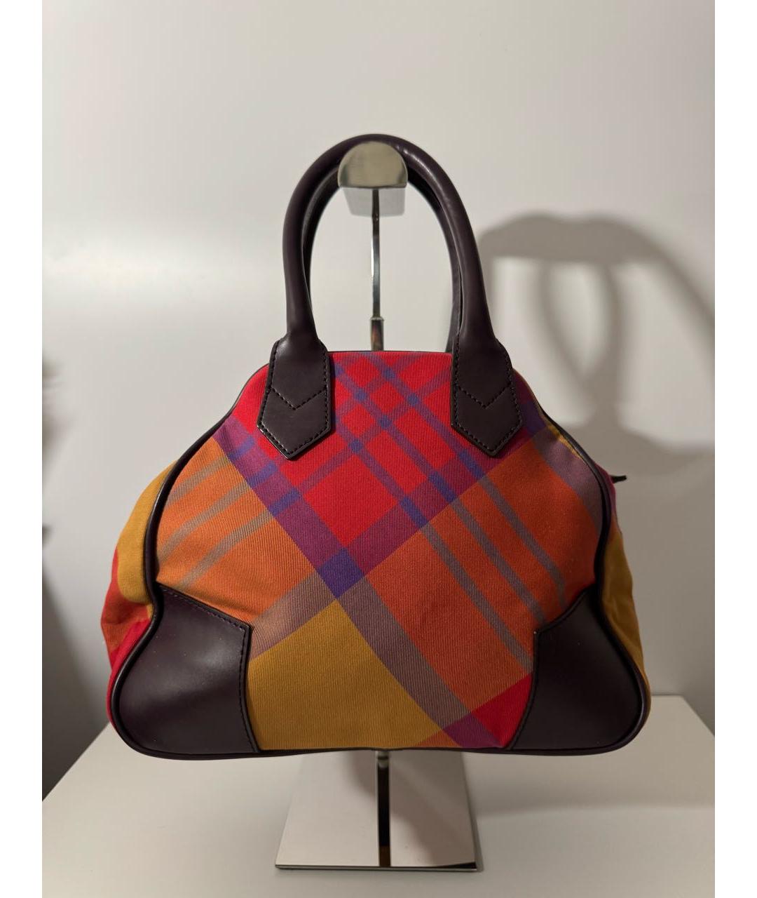 VIVIENNE WESTWOOD Мульти тканевая сумка с короткими ручками, фото 2