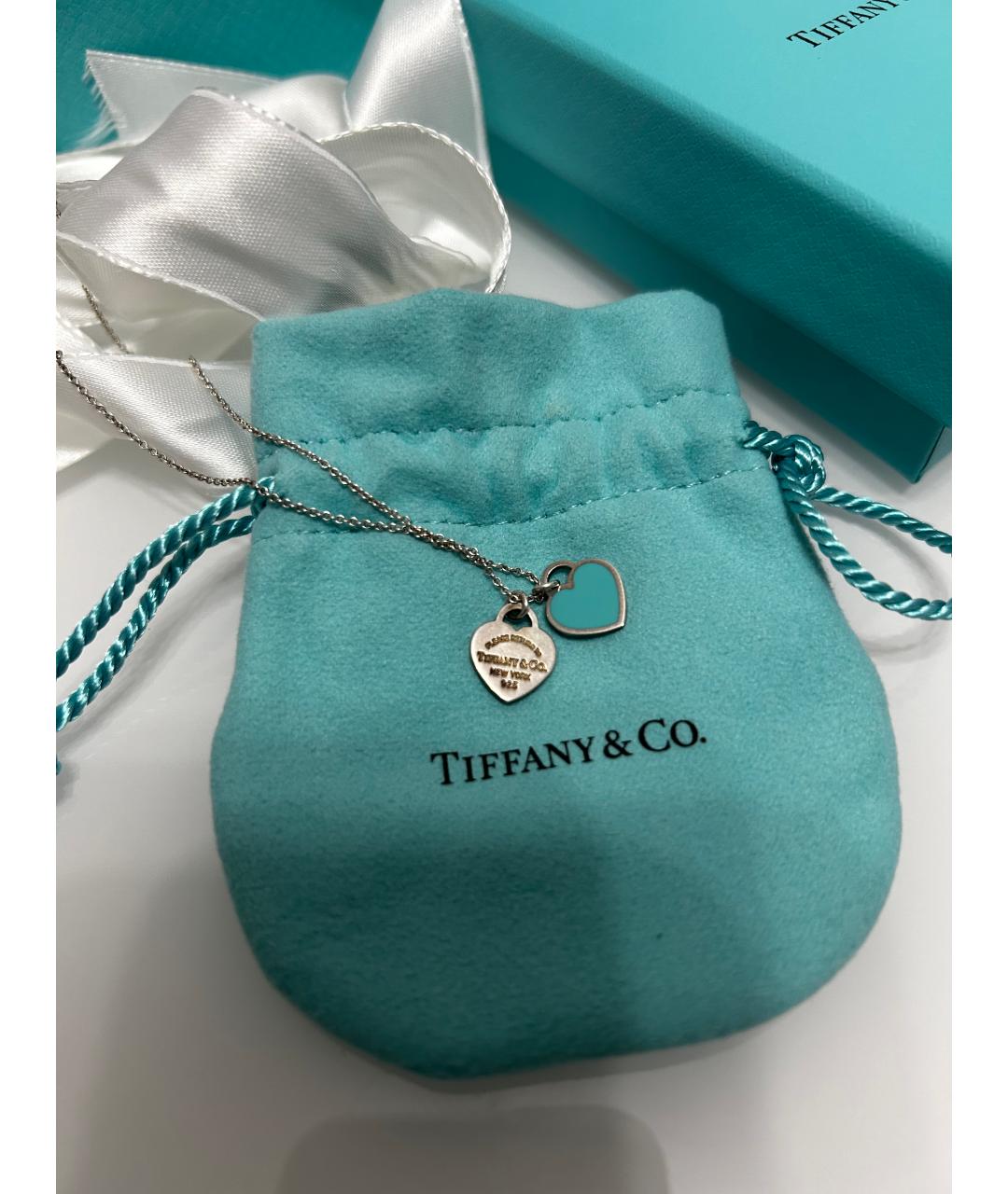TIFFANY&CO Бирюзовая серебряная подвеска, фото 4