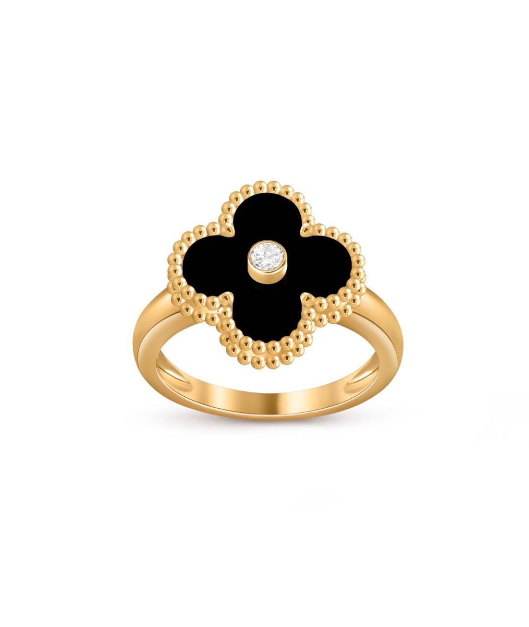 VAN CLEEF & ARPELS Черное кольцо из желтого золота, фото 2