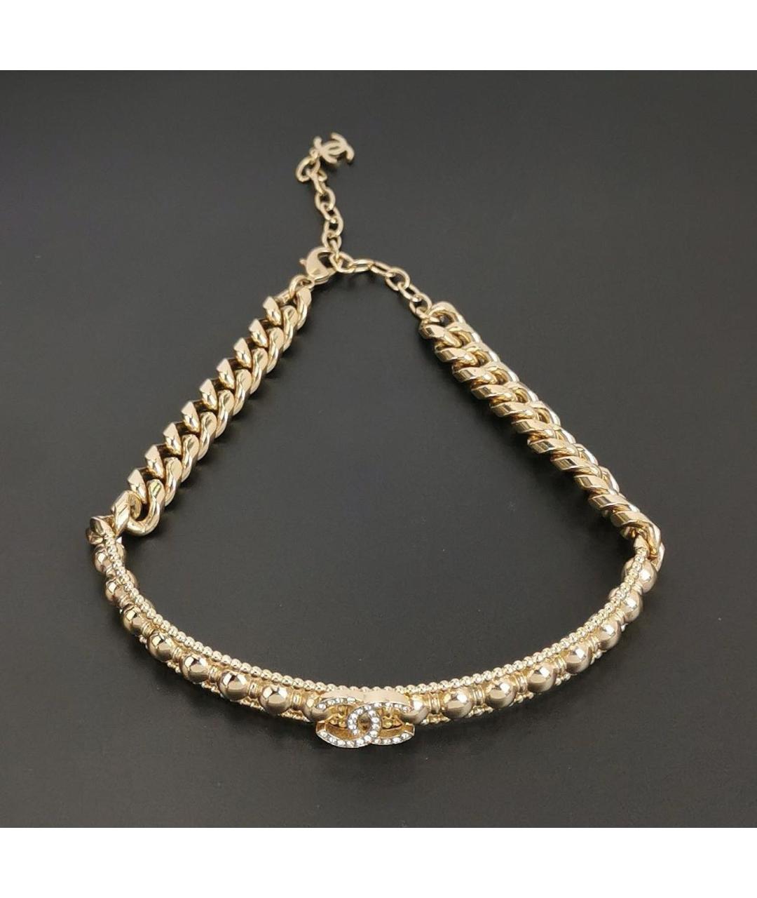 CHANEL Золотое металлическое колье, фото 6