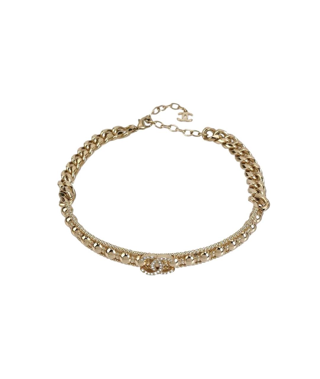 CHANEL Золотое металлическое колье, фото 1