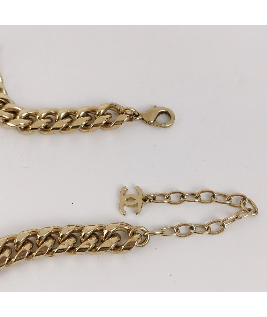 CHANEL Золотое металлическое колье, фото 4