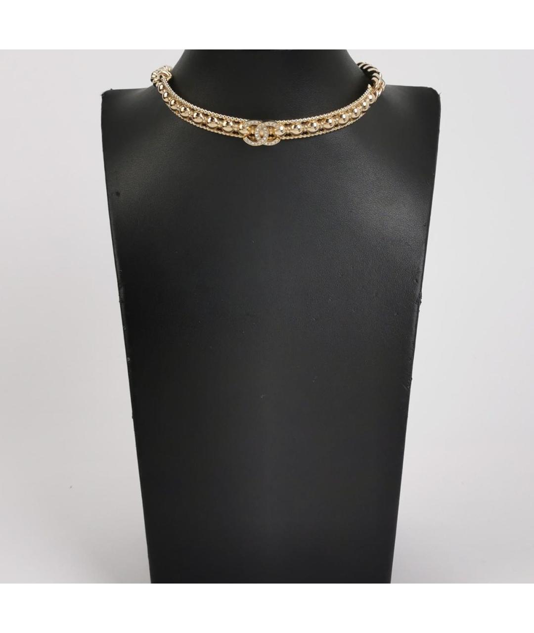 CHANEL Золотое металлическое колье, фото 2