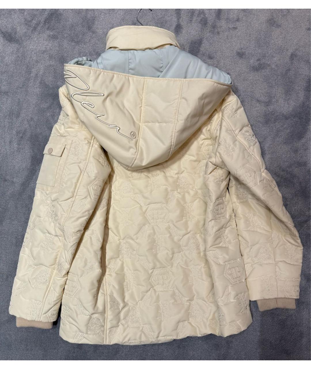 PHILIPP PLEIN Бежевая полиэстеровая куртка, фото 2