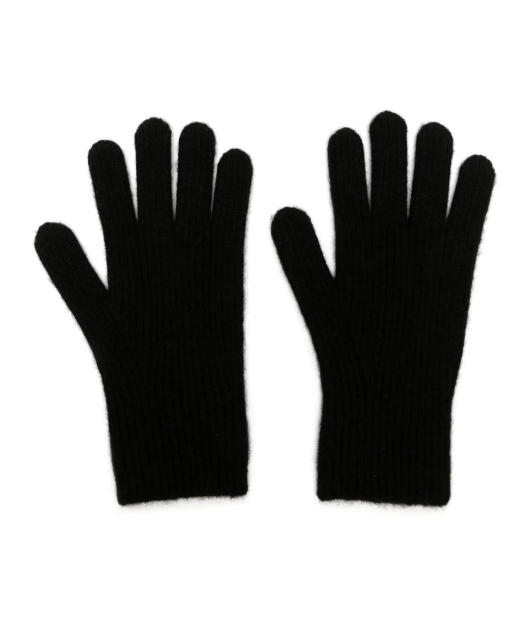 TOTEME Черные кашемировые перчатки, фото 1