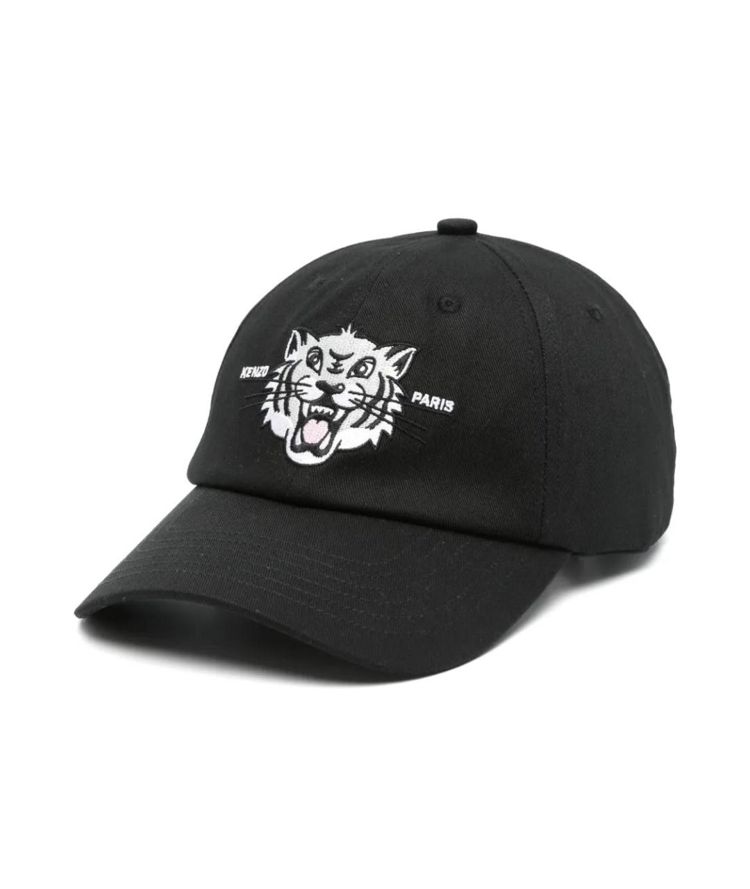 KENZO Черная хлопковая кепка, фото 1
