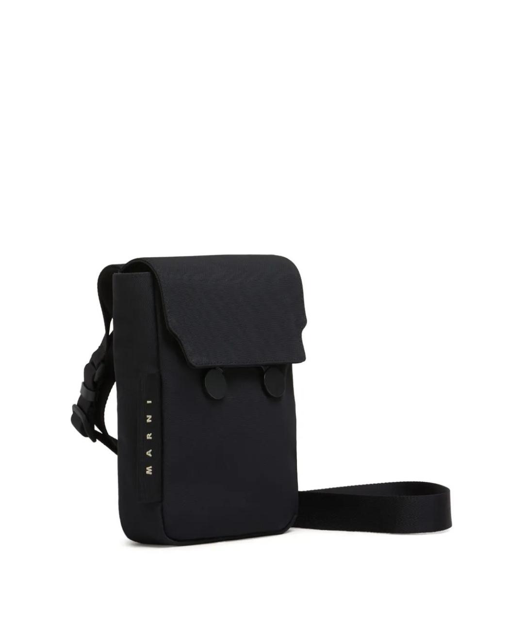 MARNI Черная синтетическая сумка на плечо, фото 4