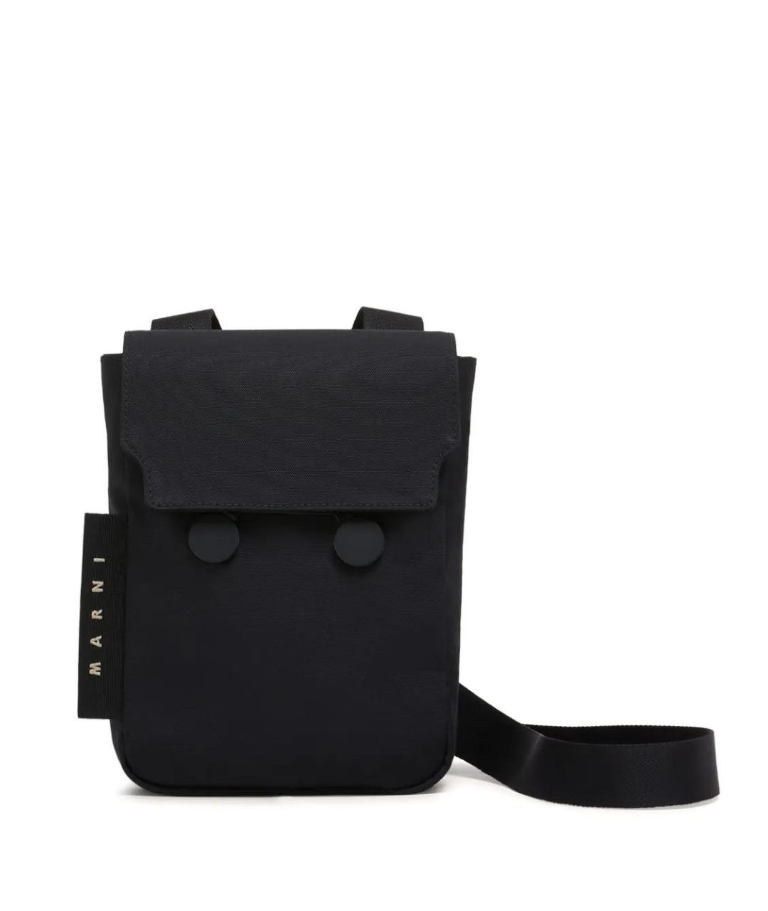MARNI Черная синтетическая сумка на плечо, фото 1