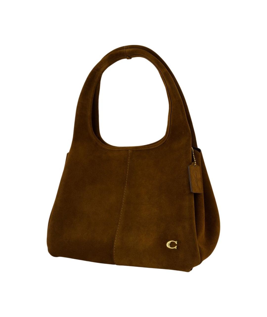 COACH Коричневая замшевая сумка через плечо, фото 2