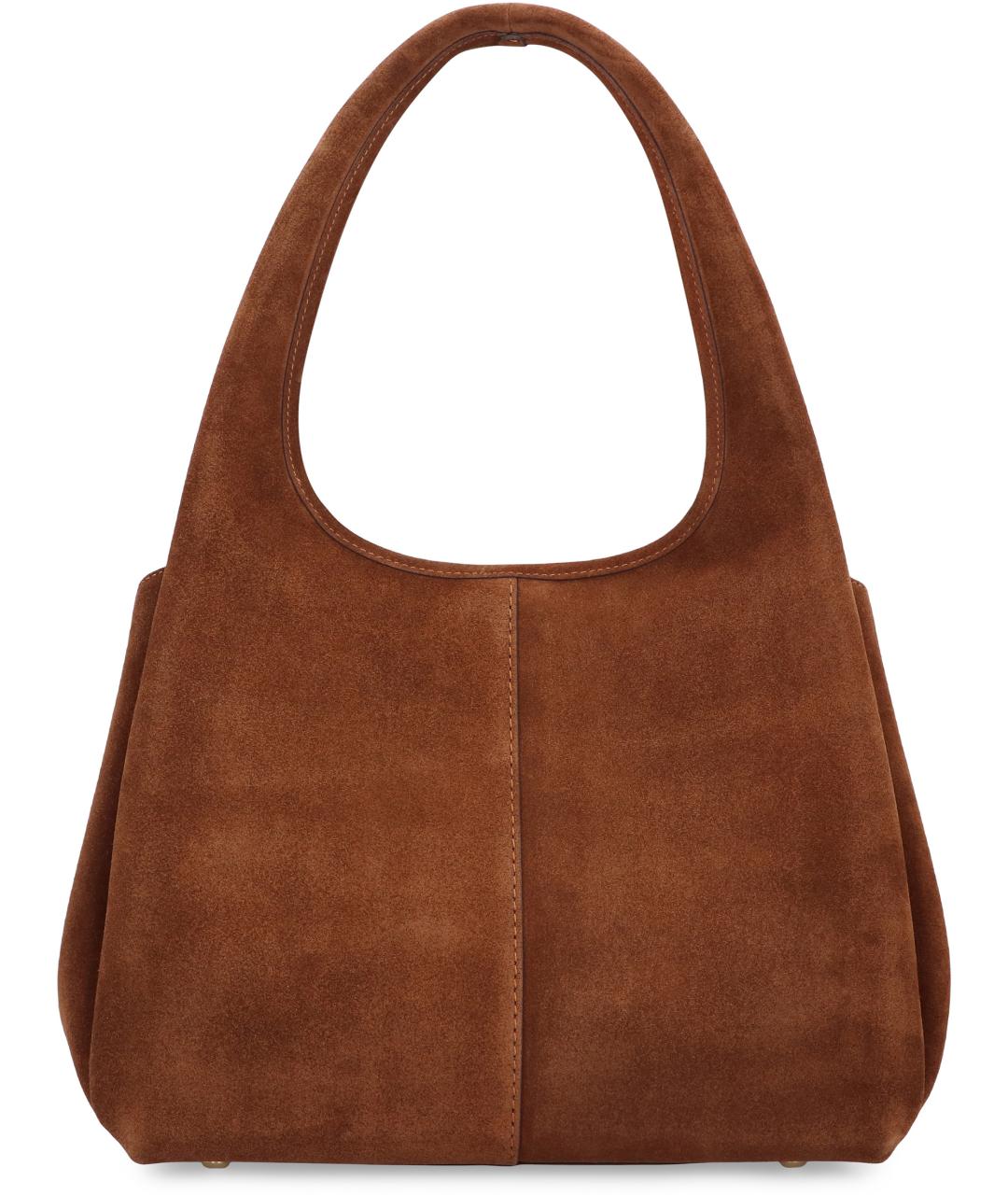 COACH Коричневая замшевая сумка через плечо, фото 4