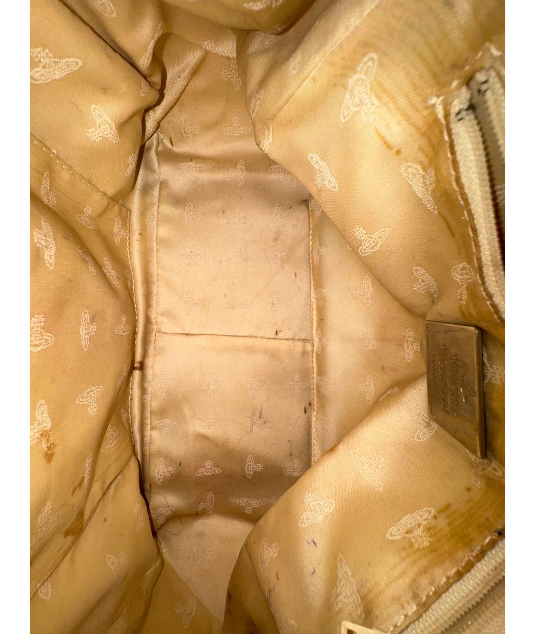 VIVIENNE WESTWOOD Розовая тканевая сумка с короткими ручками, фото 3