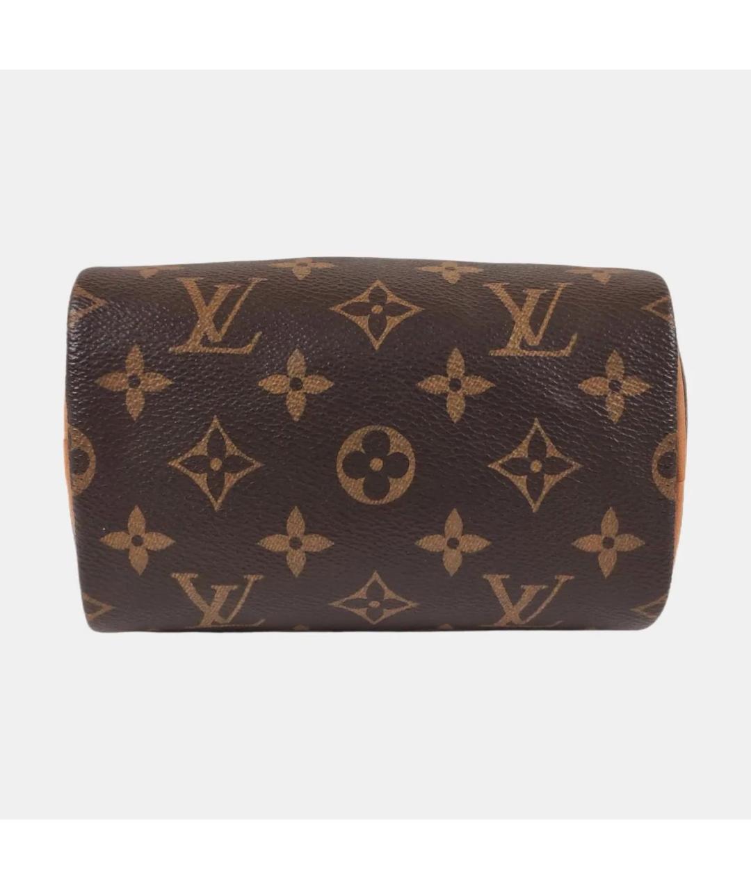 LOUIS VUITTON Коричневая кожаная сумка с короткими ручками, фото 5