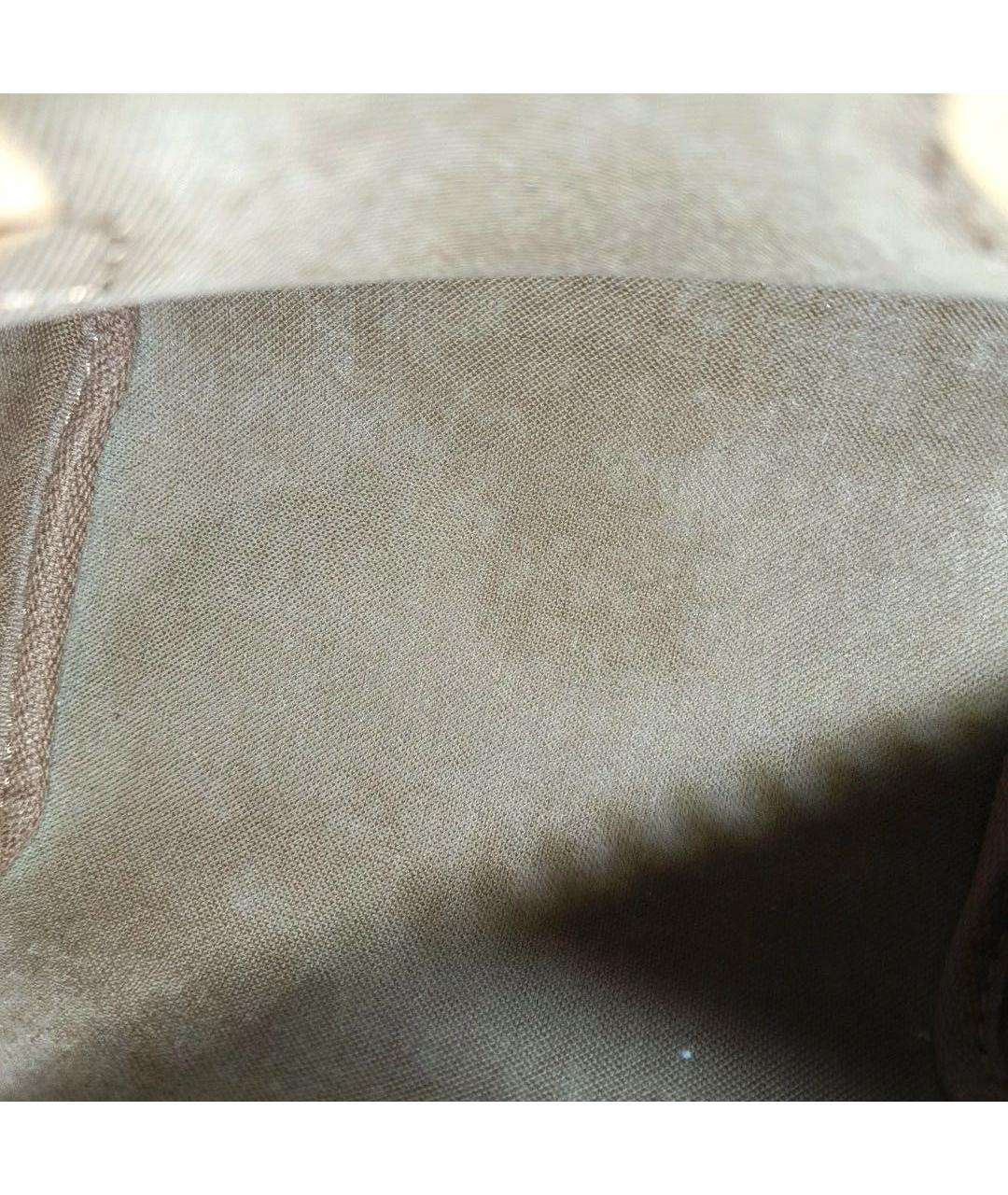 LOUIS VUITTON Коричневая кожаная сумка с короткими ручками, фото 7