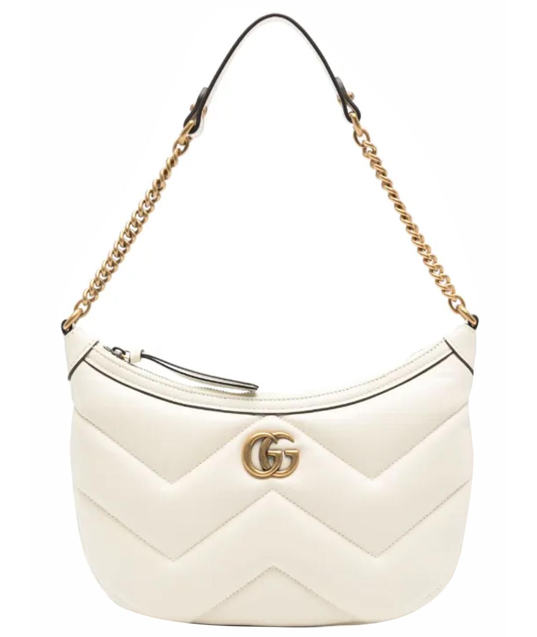 GUCCI Бежевая кожаная сумка через плечо, фото 1