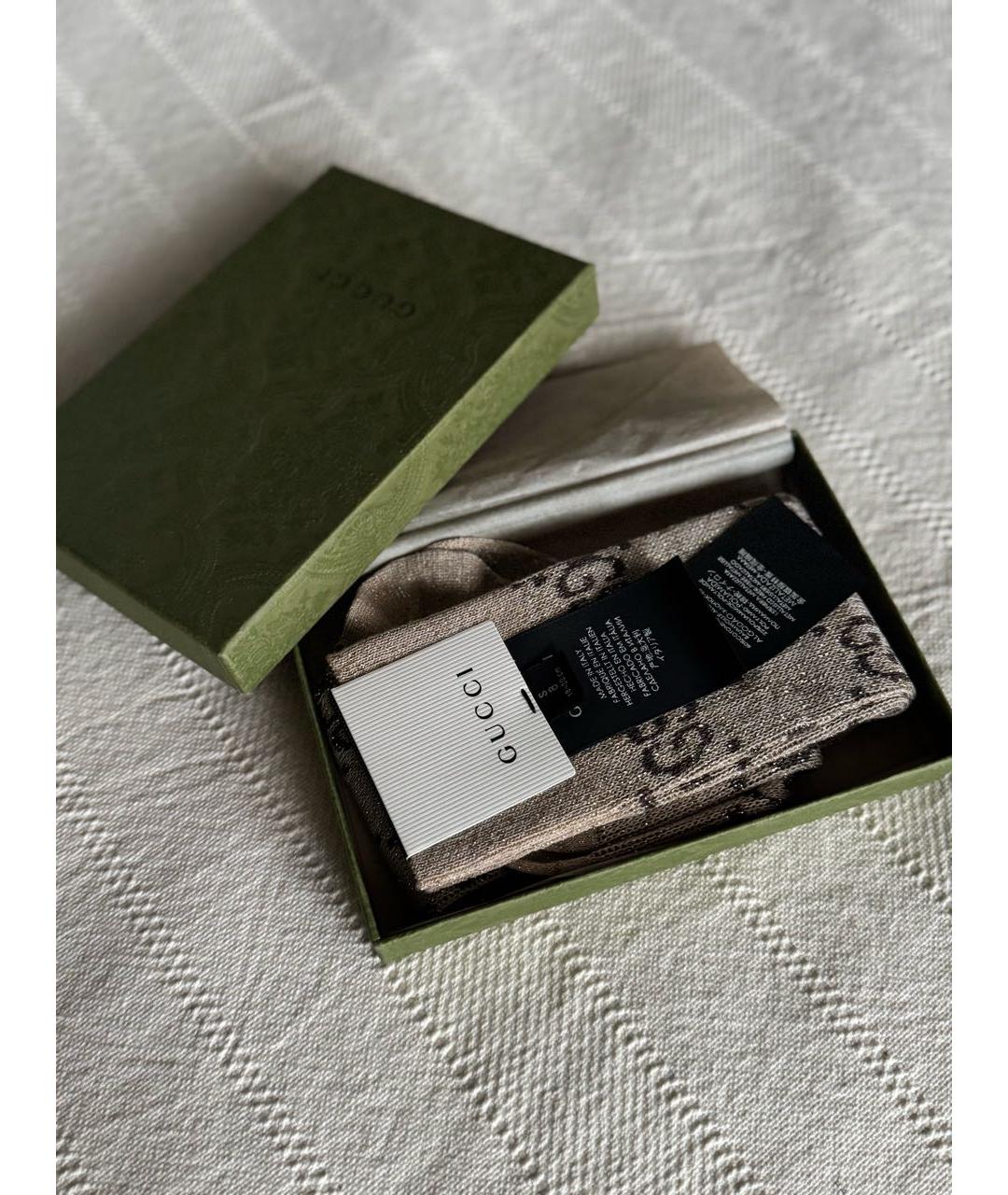 GUCCI Бежевые носки, чулки и колготы, фото 3