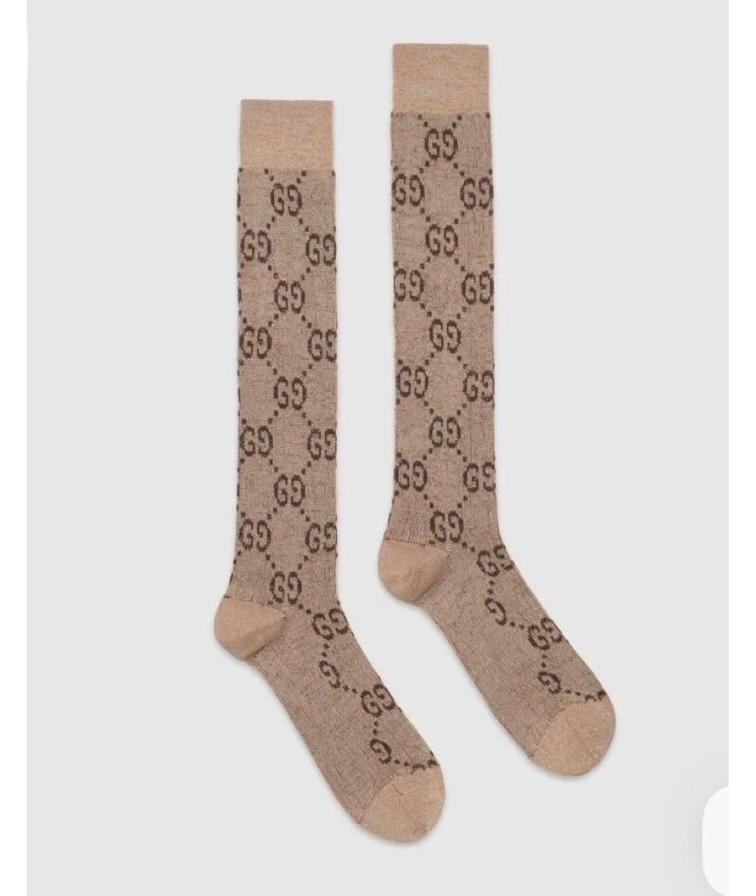 GUCCI Бежевые носки, чулки и колготы, фото 4