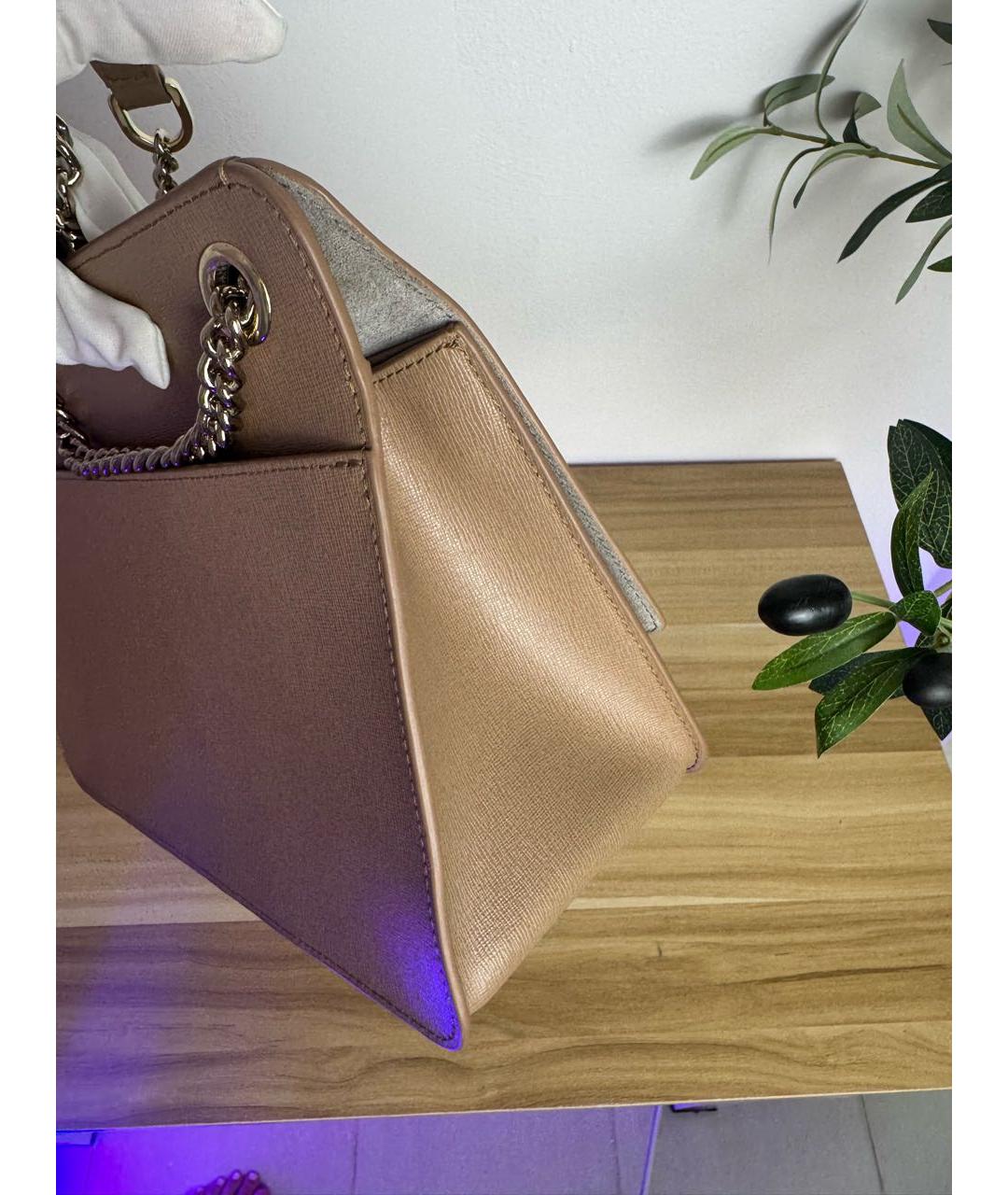 FURLA Коричневая кожаная сумка через плечо, фото 6