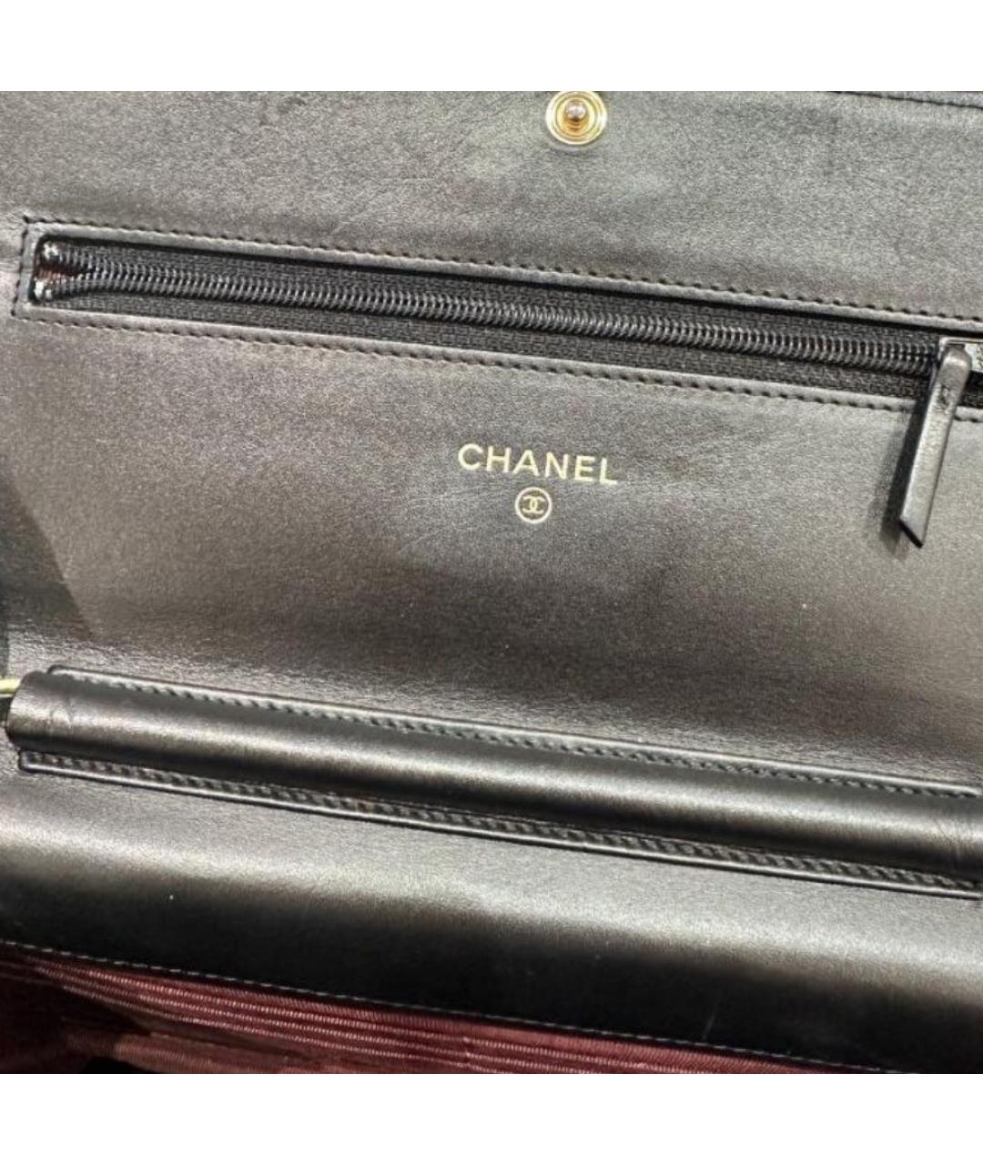 CHANEL Черная кожаная сумка через плечо, фото 6