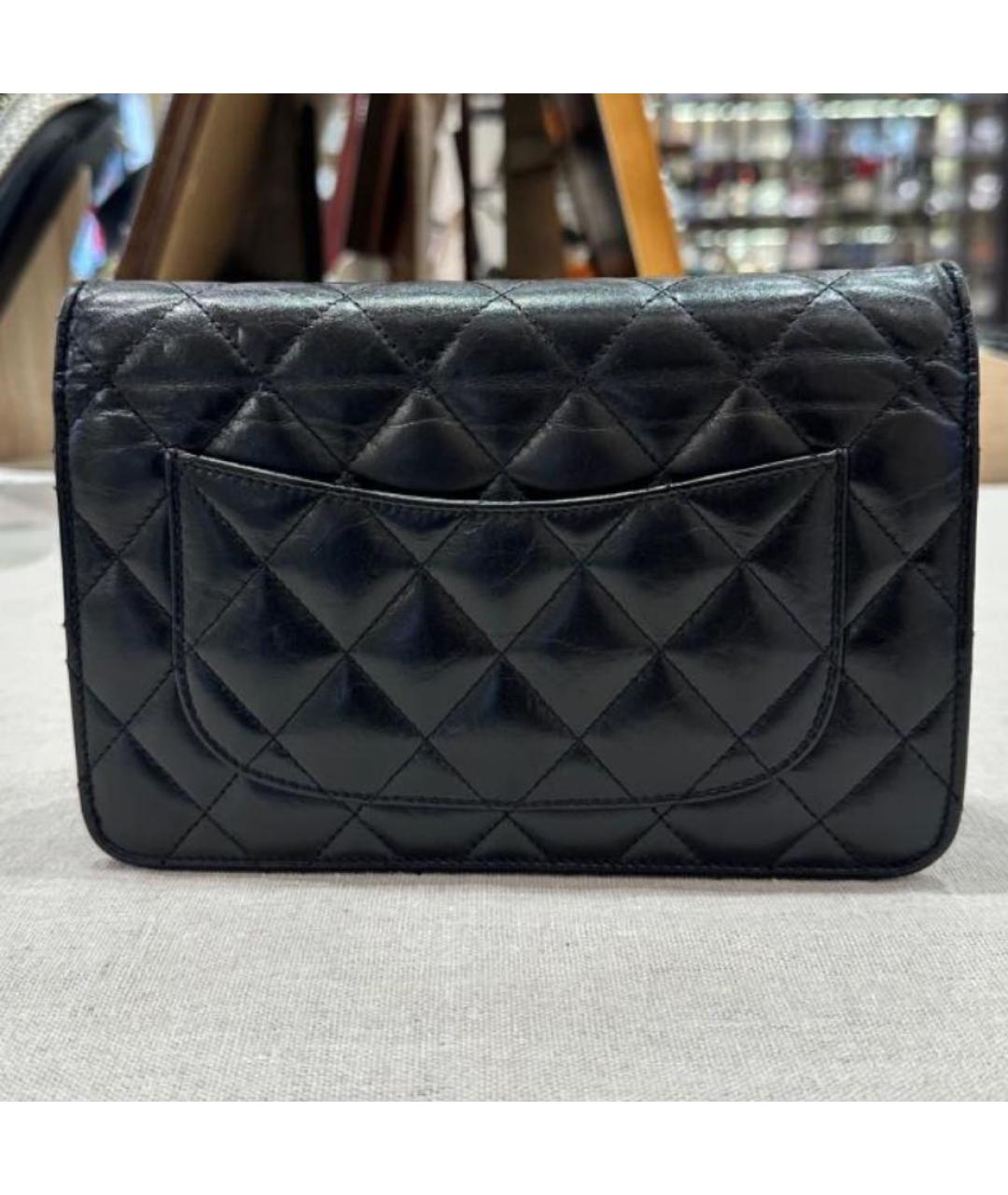 CHANEL Черная кожаная сумка через плечо, фото 7