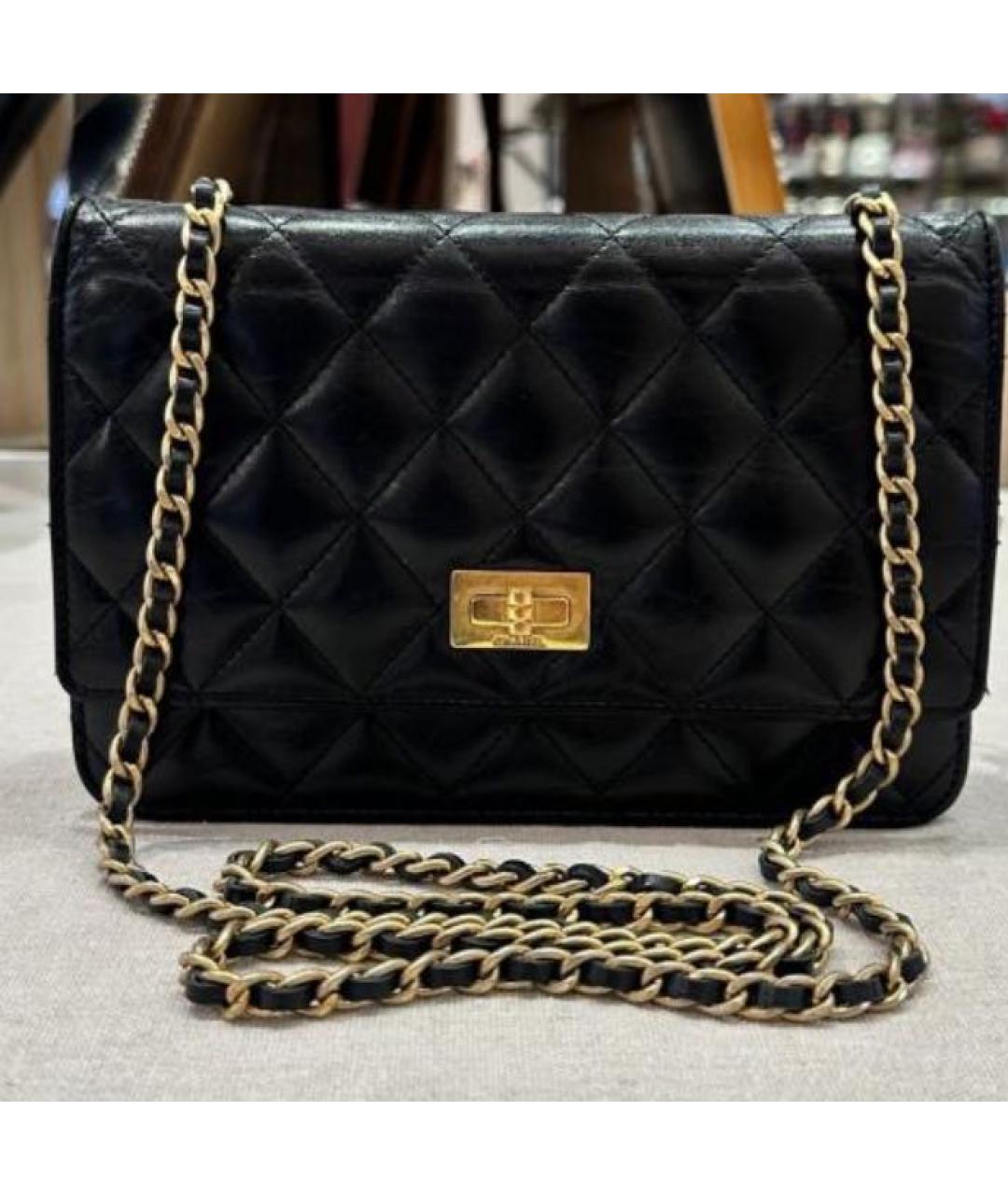 CHANEL Черная кожаная сумка через плечо, фото 3