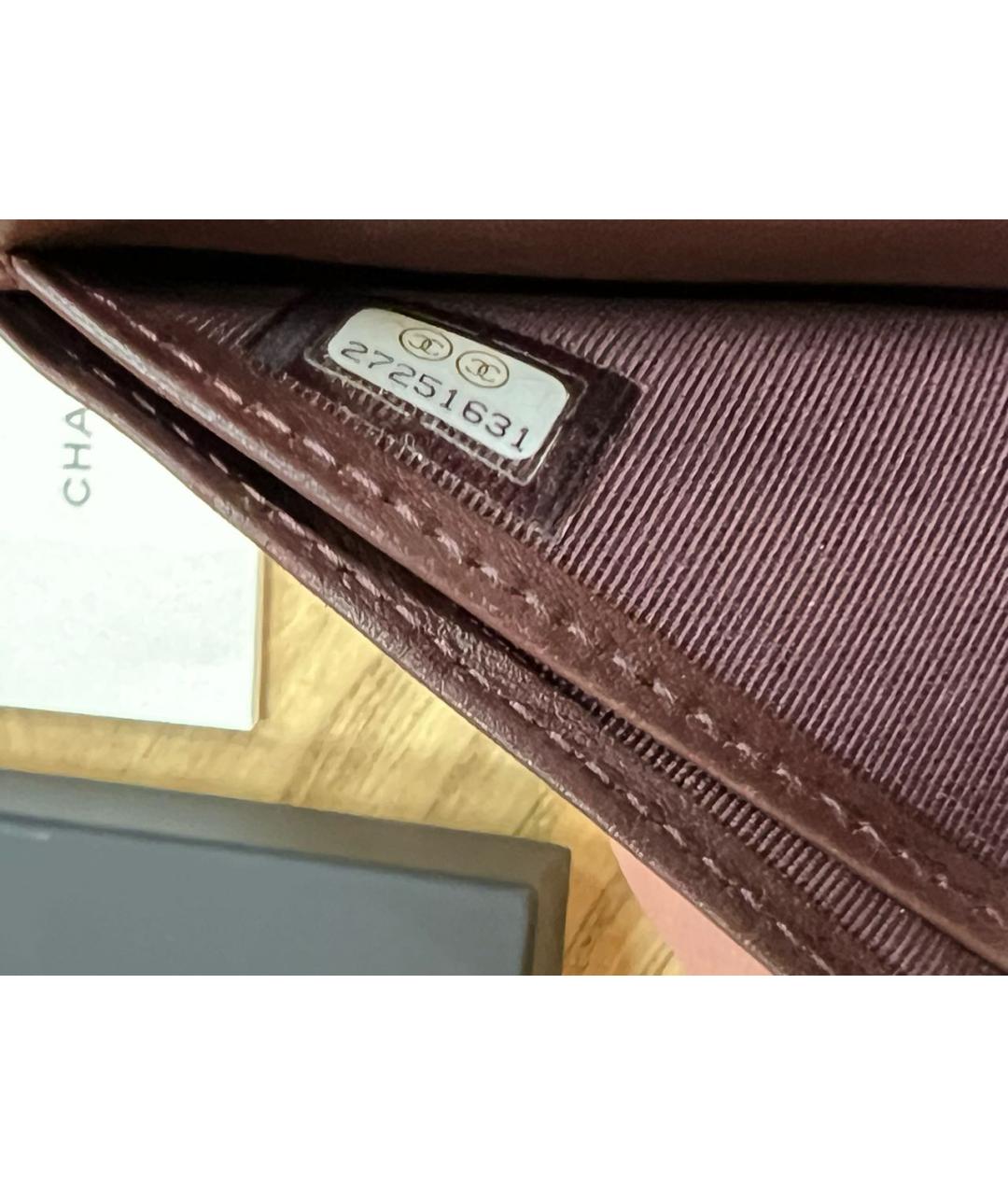 CHANEL Черный кожаный кошелек, фото 6