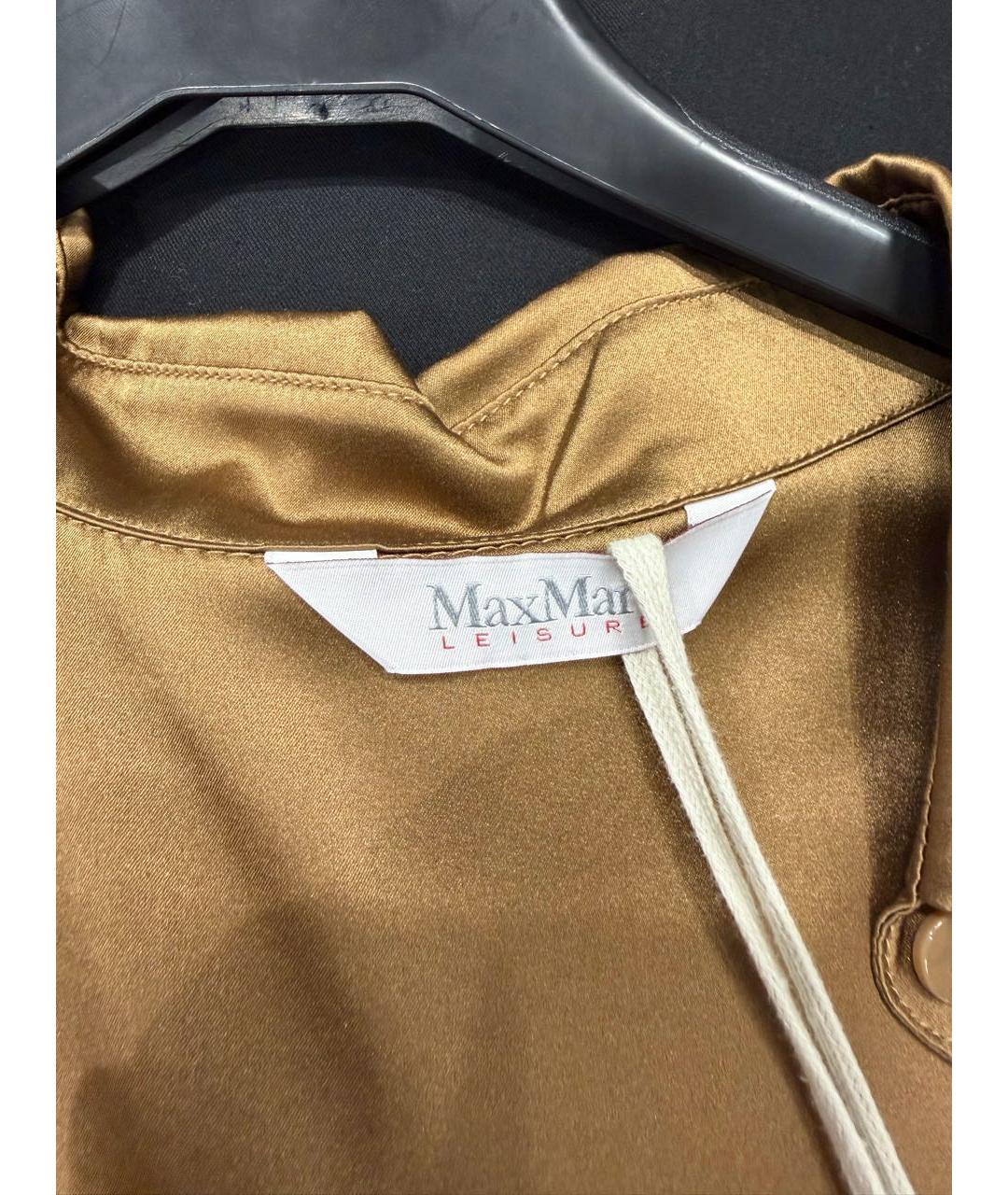 MAX MARA Коричневая шелковая рубашка, фото 6