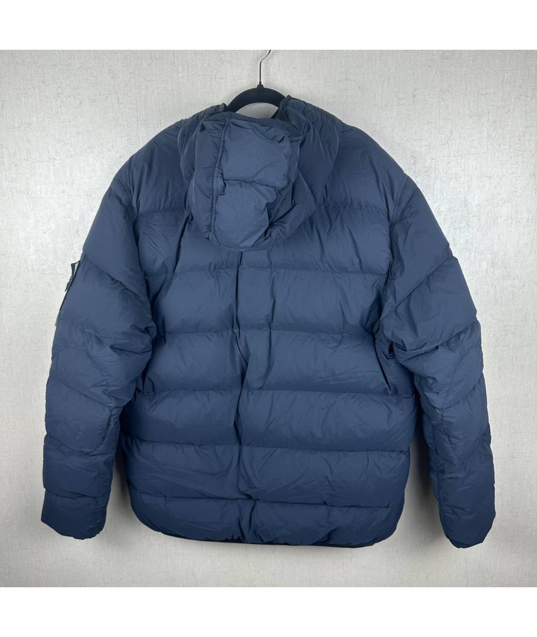 STONE ISLAND Синий полиэстеровый пуховик, фото 2