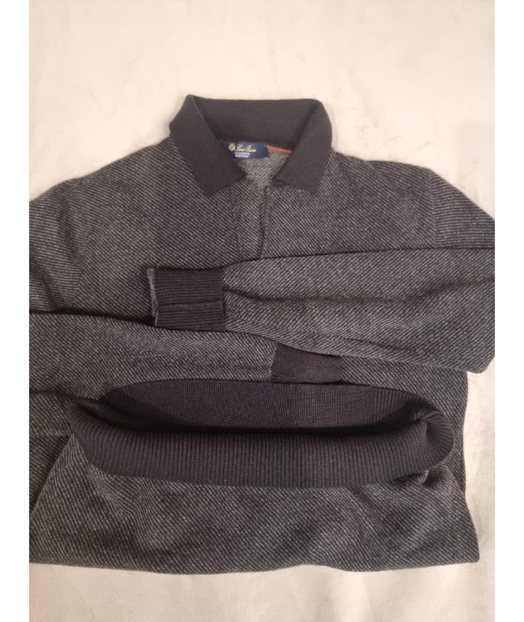 LORO PIANA Серый кашемировый джемпер / свитер, фото 5