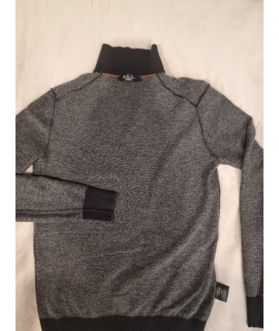LORO PIANA Серый кашемировый джемпер / свитер, фото 3