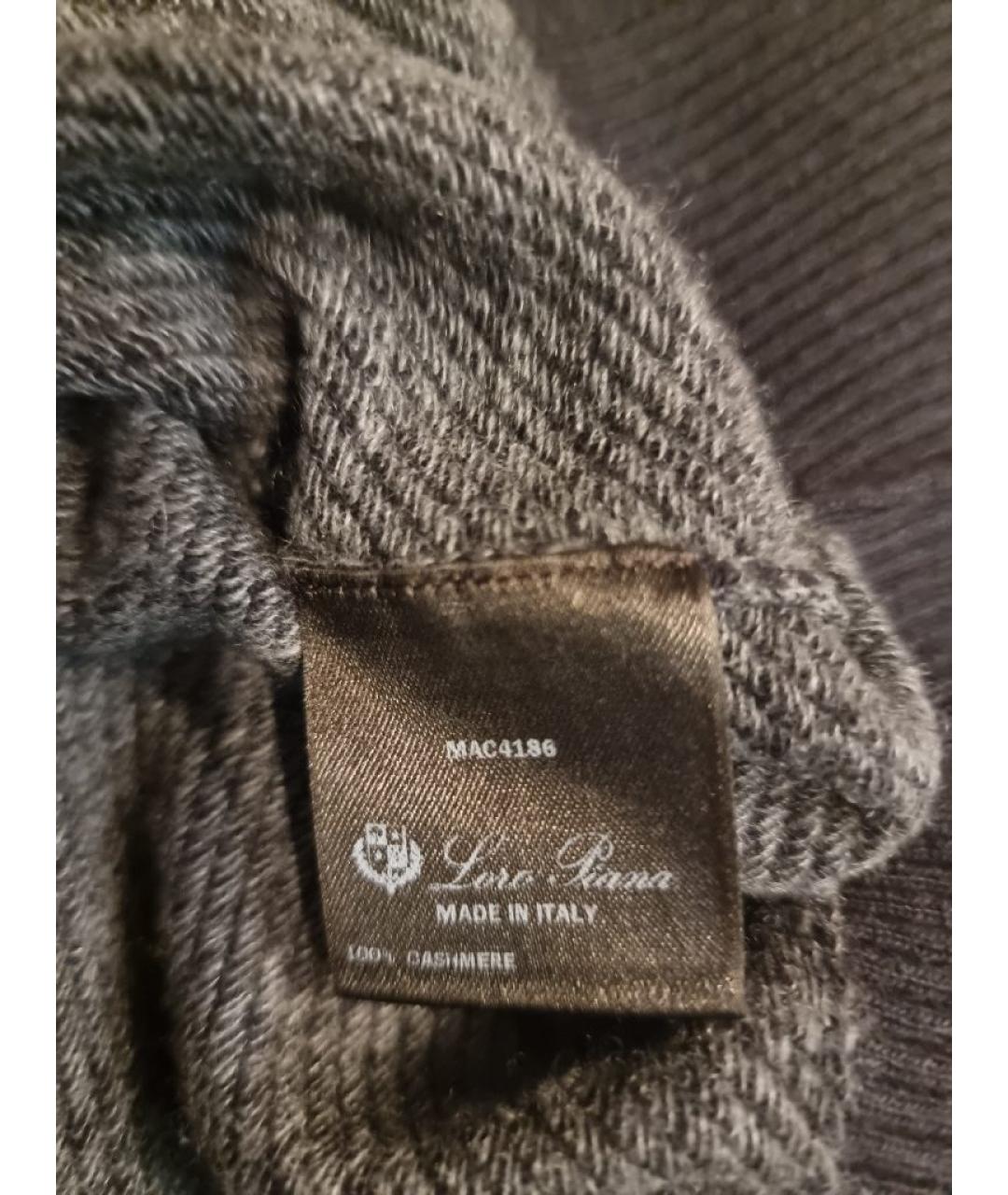 LORO PIANA Серый кашемировый джемпер / свитер, фото 8