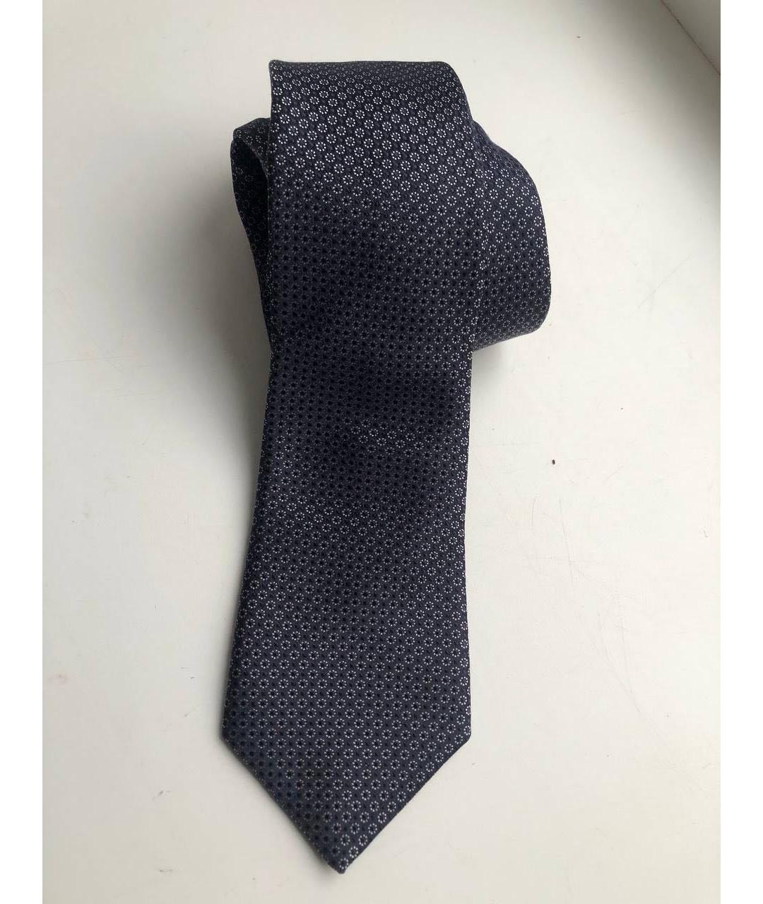 CANALI Темно-синий шелковый галстук, фото 7