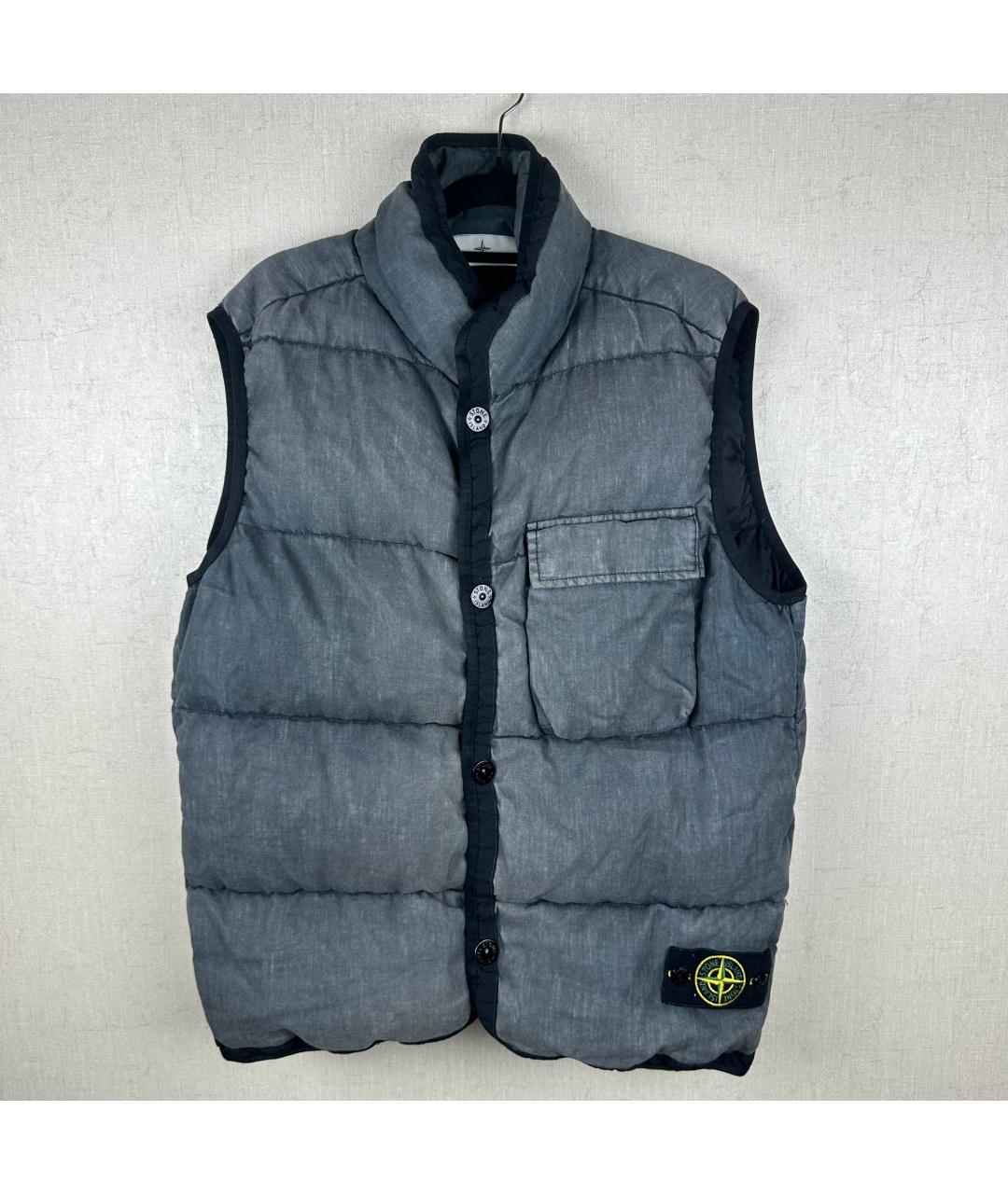 STONE ISLAND Голубой полиэстеровый жилет, фото 3