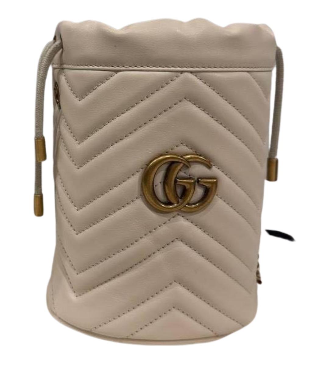 GUCCI Белая кожаная сумка через плечо, фото 1