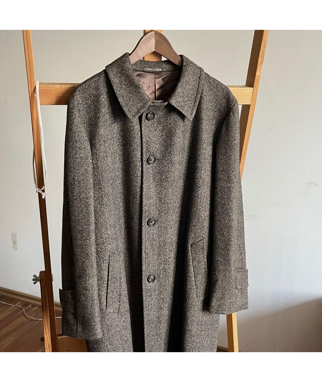 CORNELIANI Коричневое шерстяное пальто, фото 3