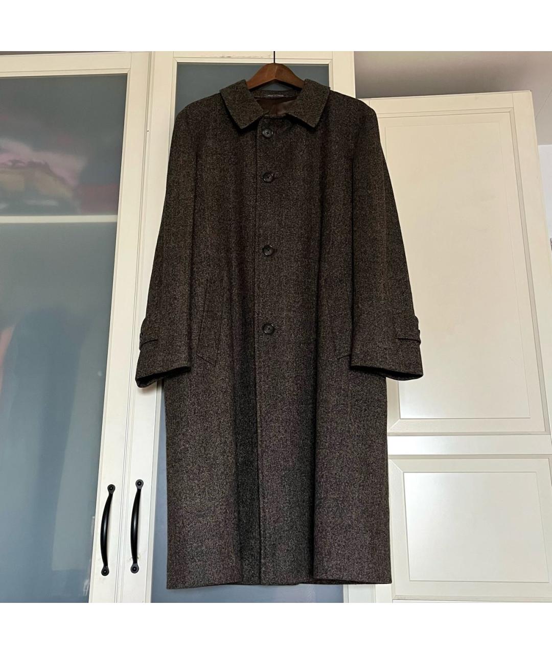 CORNELIANI Коричневое шерстяное пальто, фото 9
