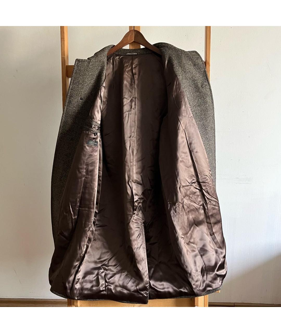 CORNELIANI Коричневое шерстяное пальто, фото 5