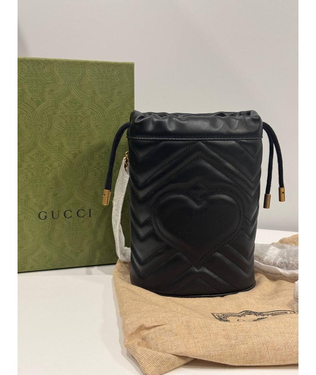 GUCCI Черная кожаная сумка через плечо, фото 2