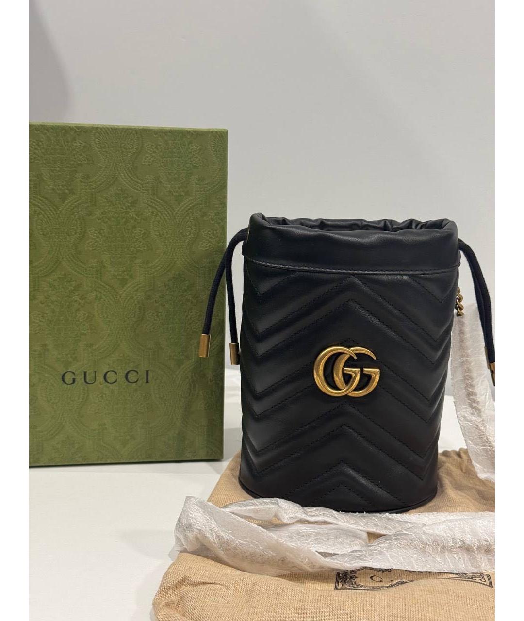 GUCCI Черная кожаная сумка через плечо, фото 4
