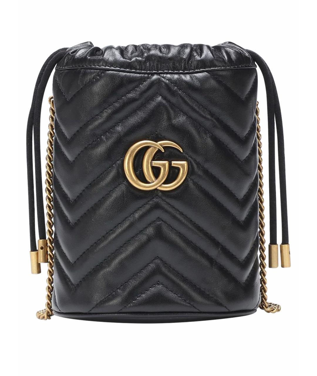 GUCCI Черная кожаная сумка через плечо, фото 1