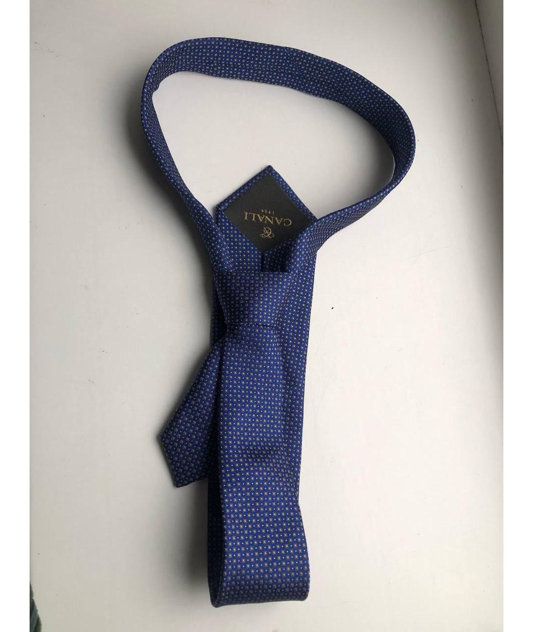 CANALI Синий шелковый галстук, фото 7
