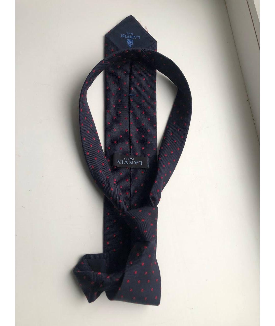 LANVIN Черный шелковый галстук, фото 6