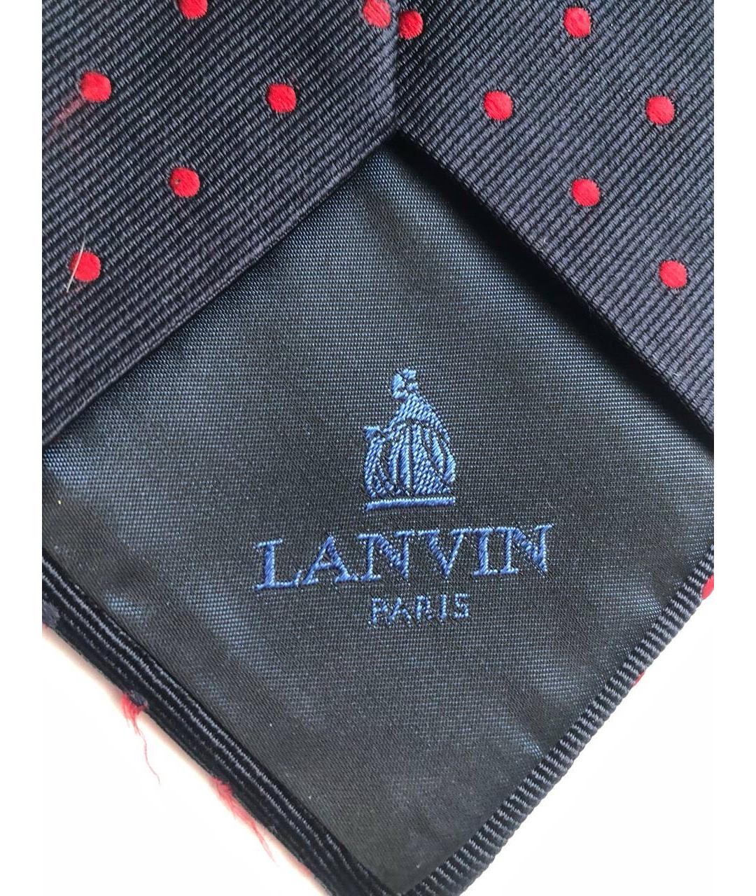 LANVIN Черный шелковый галстук, фото 4