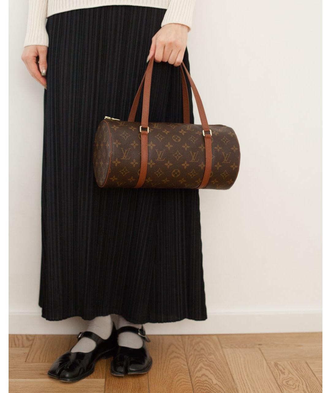 LOUIS VUITTON Коричневая сумка с короткими ручками, фото 2