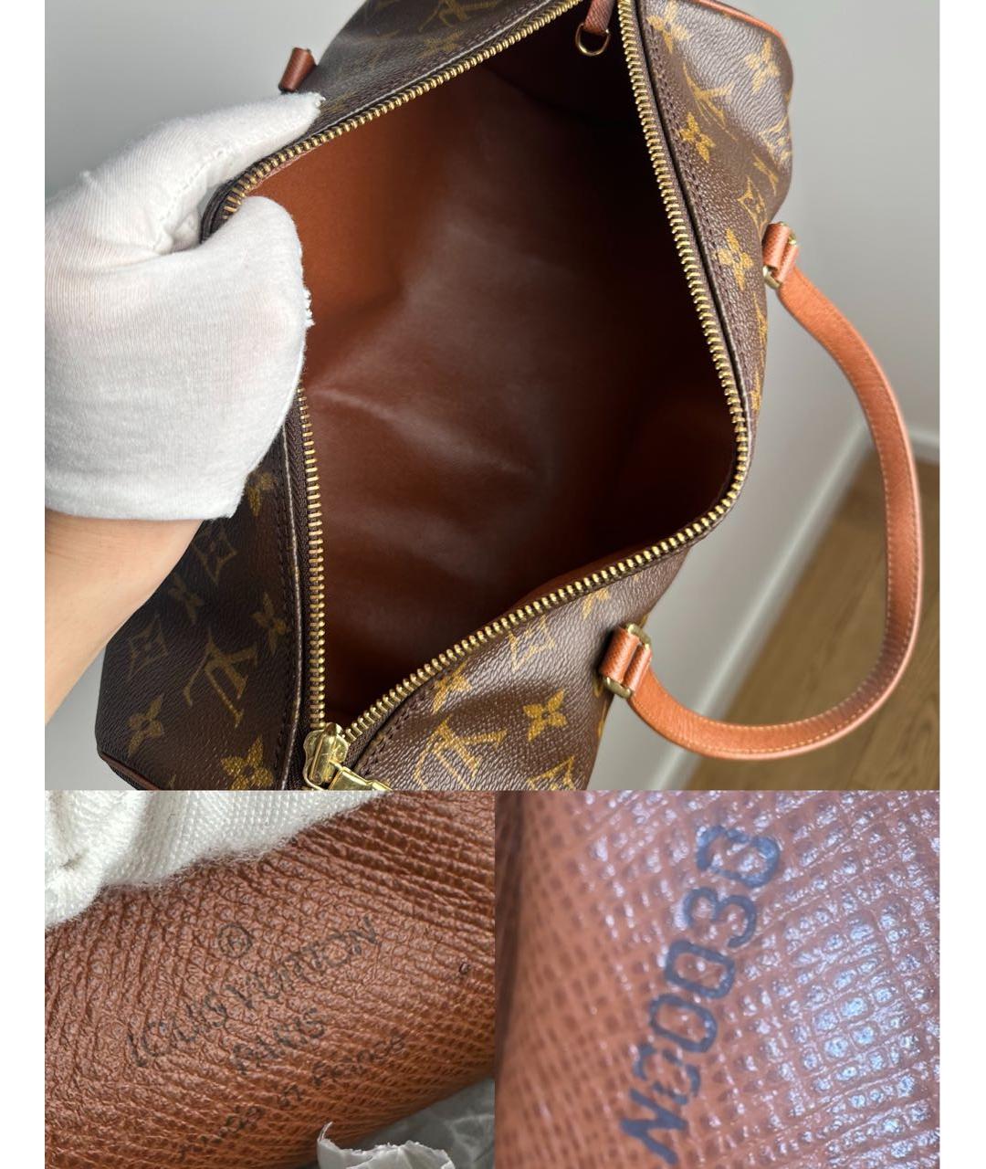 LOUIS VUITTON Коричневая сумка с короткими ручками, фото 8