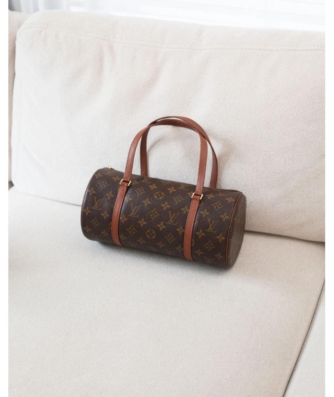 LOUIS VUITTON Коричневая сумка с короткими ручками, фото 4