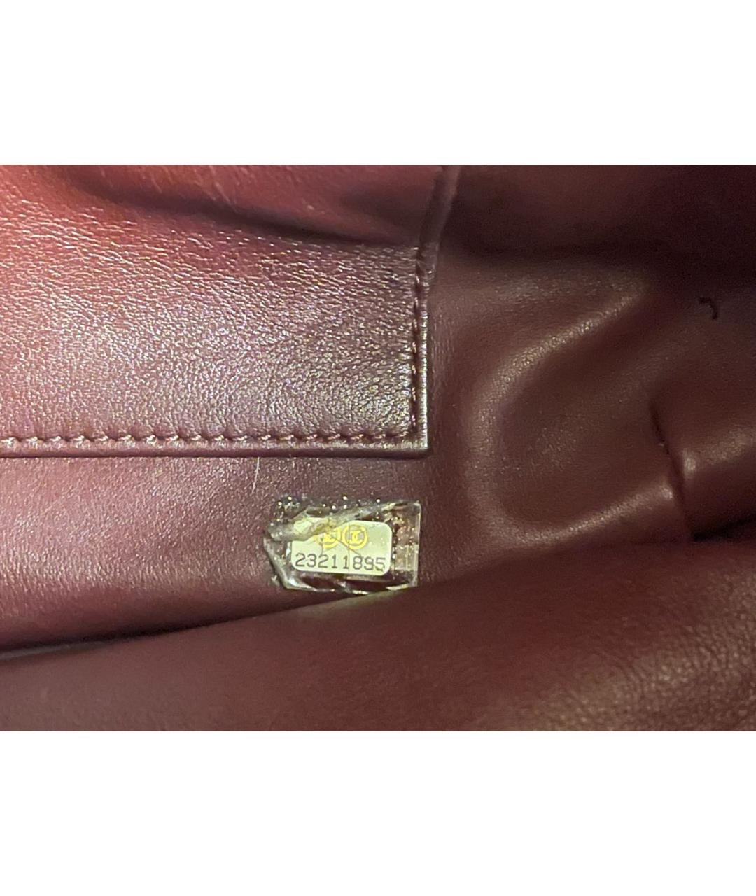 CHANEL Бордовая меховая сумка через плечо, фото 5